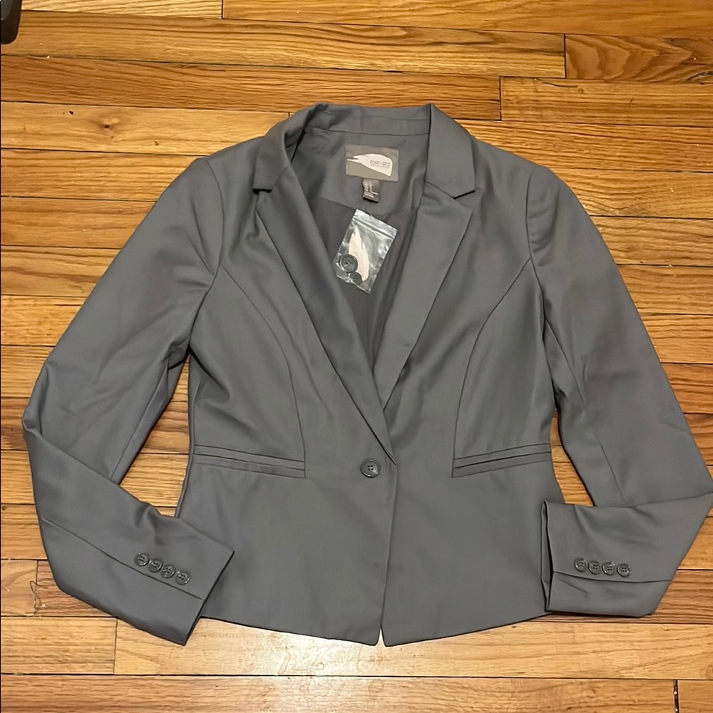 NWT Forever21 Women's Gray Cotton Blazer